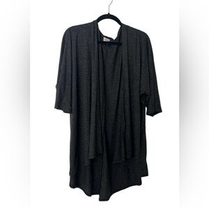 Lularoe Sarah Black Open Front Duster Cardigan Size M